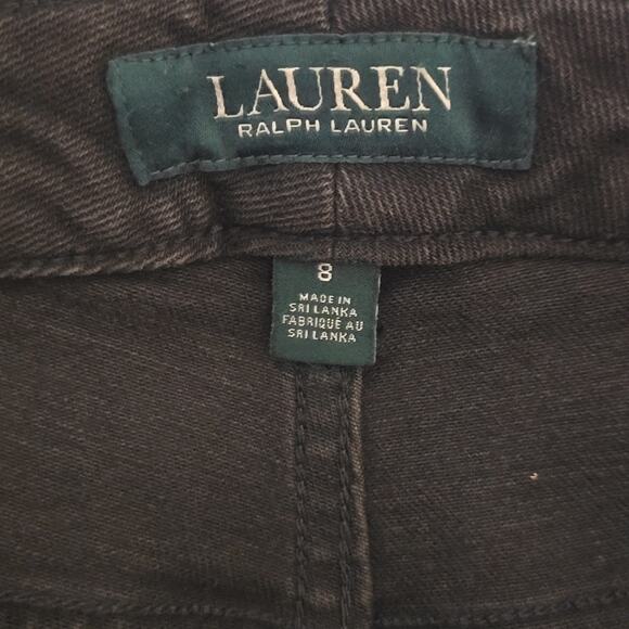 RALPH LAUREN Black Sequin Side Panel Stretch Straight Jeans Size 8 - Picture 8 of 10